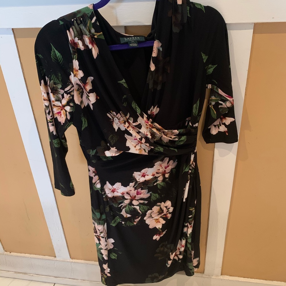 Black floral dress
